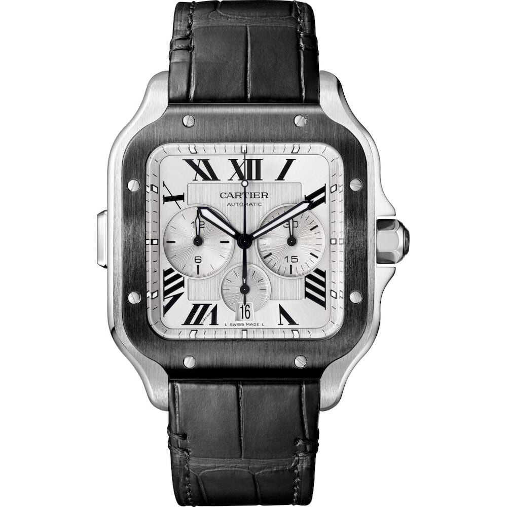 Cartier Santos Chronograph Black Bezel