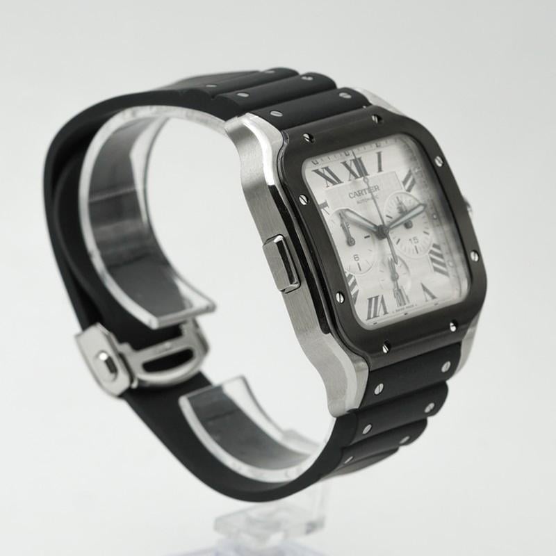 Cartier Santos Chronograph Black Bezel