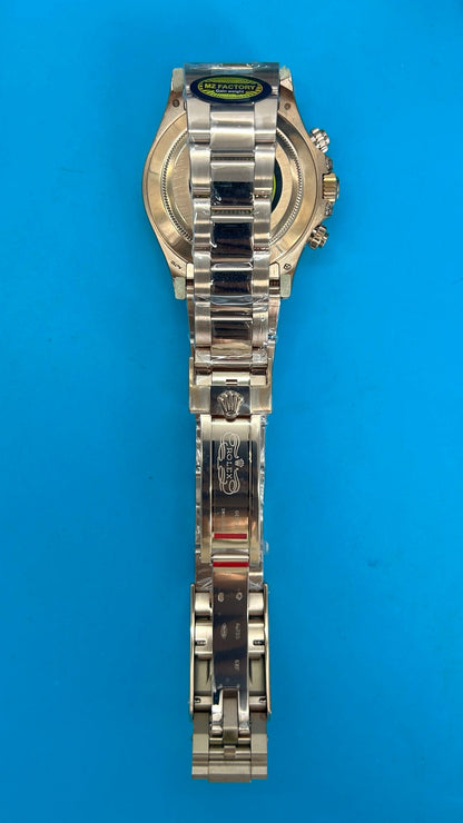 Rolex Daytona « Rainbow » MZ SUPER CLONE Or Rose Cadran Noir Lunette Saphir