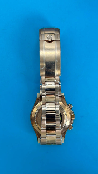 Rolex Daytona « Rainbow » MZ SUPER CLONE Or Rose Cadran Noir Lunette Saphir