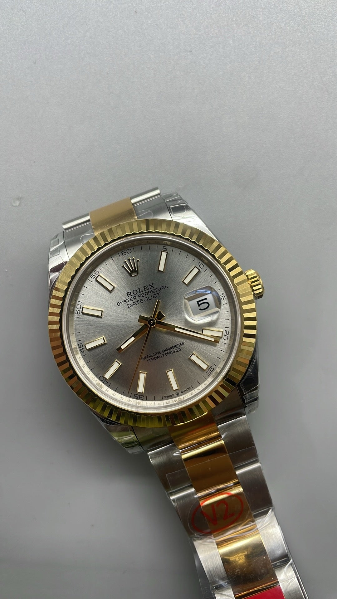Rolex Datejust 41 – Cadran argenté VSF SUPER CLONE – 126333 – Lunette cannelée – Bracelet Oyster