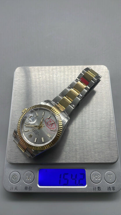 Rolex Datejust 41 – Cadran argenté VSF SUPER CLONE – 126333 – Lunette cannelée – Bracelet Oyster