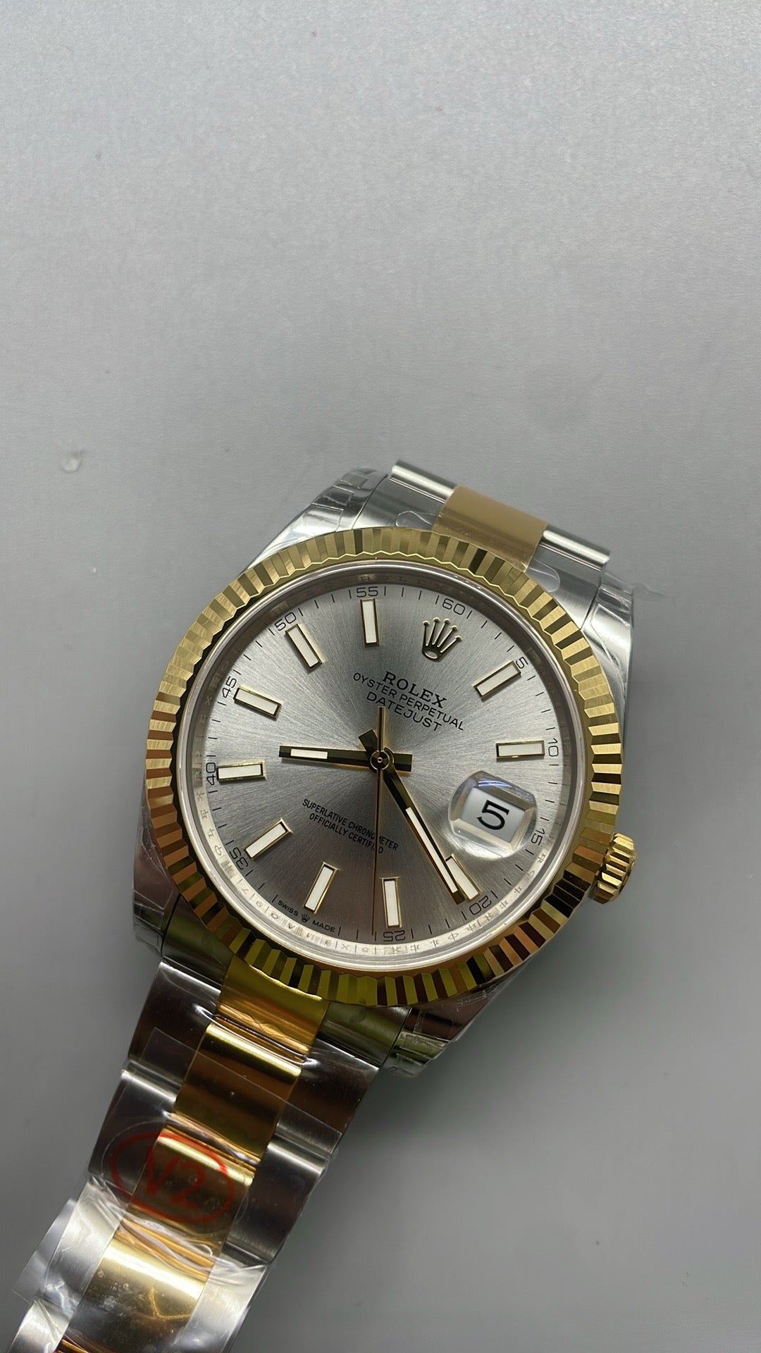 Rolex Datejust 41 – Cadran argenté VSF SUPER CLONE – 126333 – Lunette cannelée – Bracelet Oyster