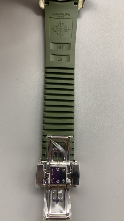 Patek Philippe Aquanaut 3285 V3 – 5968G-010 Chronographe Or Blanc Cadran Vert Kaki (2023)