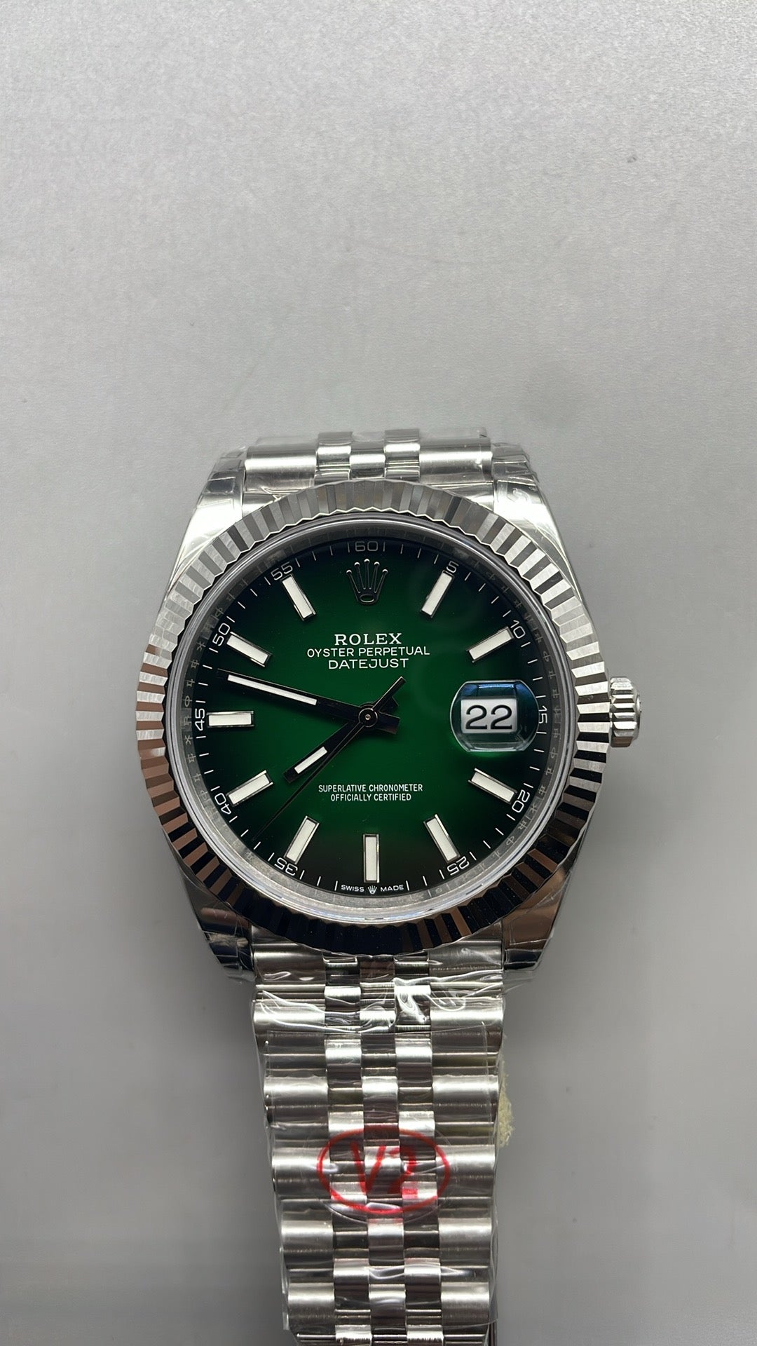 Rolex Datejust 41 – Cadran vert VSF SUPER CLONE – 126334 – Lunette cannelée – Bracelet Jubilé