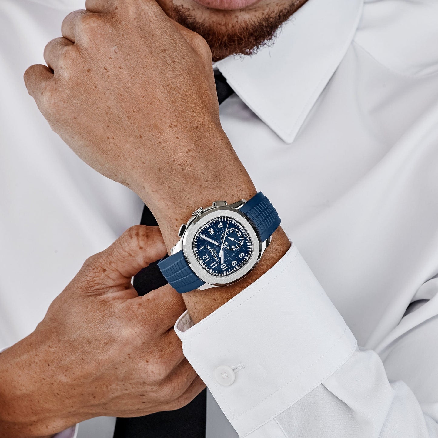 Patek Philippe Aquanaut 3285 V3 – 5968G-001 Or Blanc Cadran Bleu (2025)