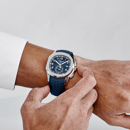 Patek Philippe Aquanaut 3285 V3 – 5968G-001 Or Blanc Cadran Bleu (2025)