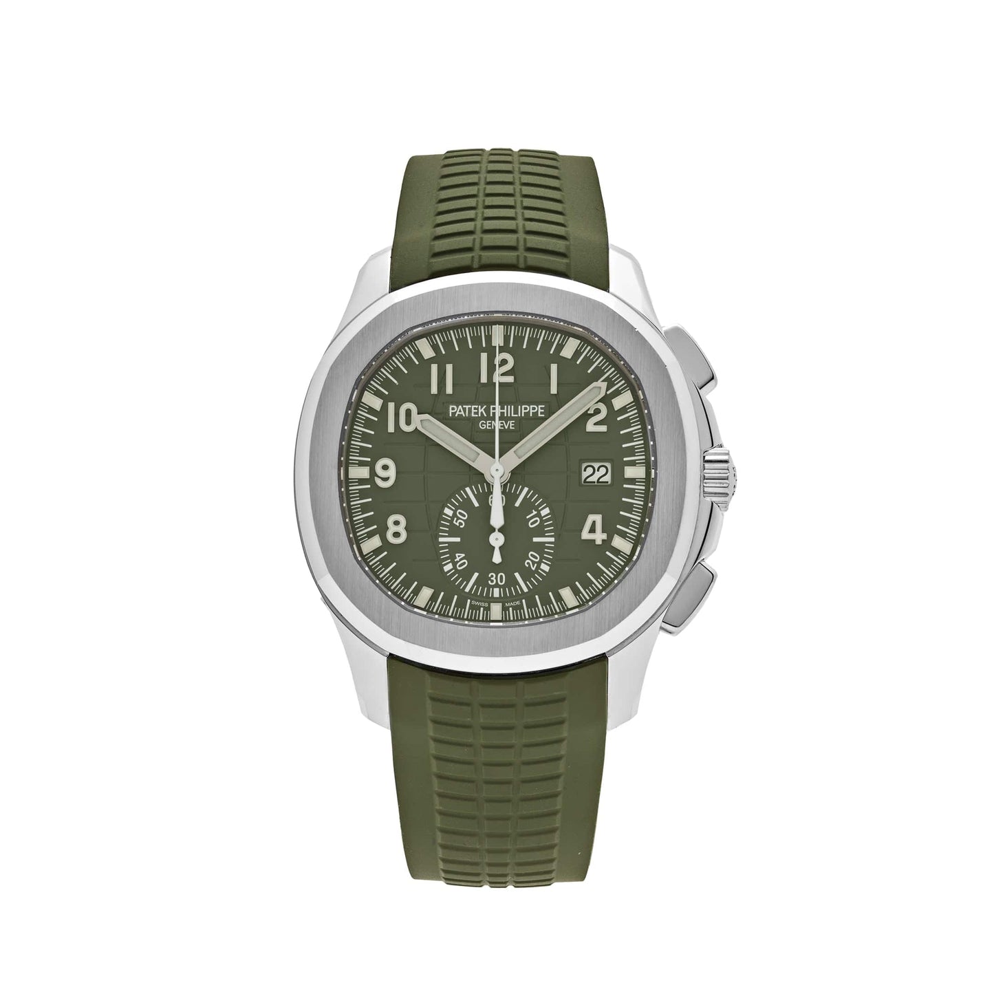 Patek Philippe Aquanaut 3285 V3 – 5968G-010 Chronographe Or Blanc Cadran Vert Kaki (2023)