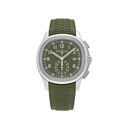 Patek Philippe Aquanaut 3285 V3 – 5968G-010 Chronographe Or Blanc Cadran Vert Kaki (2023)