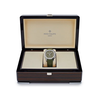 Patek Philippe Aquanaut 3285 V3 – 5968G-010 Chronographe Or Blanc Cadran Vert Kaki (2023)