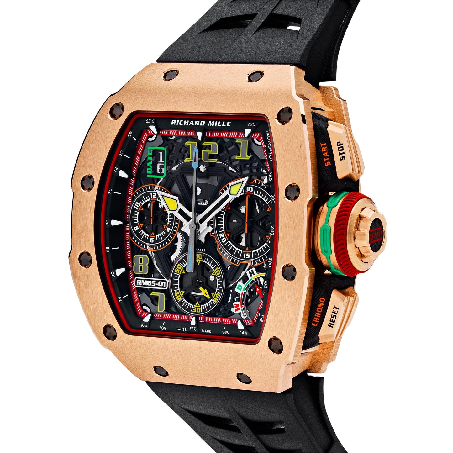 Richard Mille RM 65-01 Chronographe Automatique Or Rose Complet