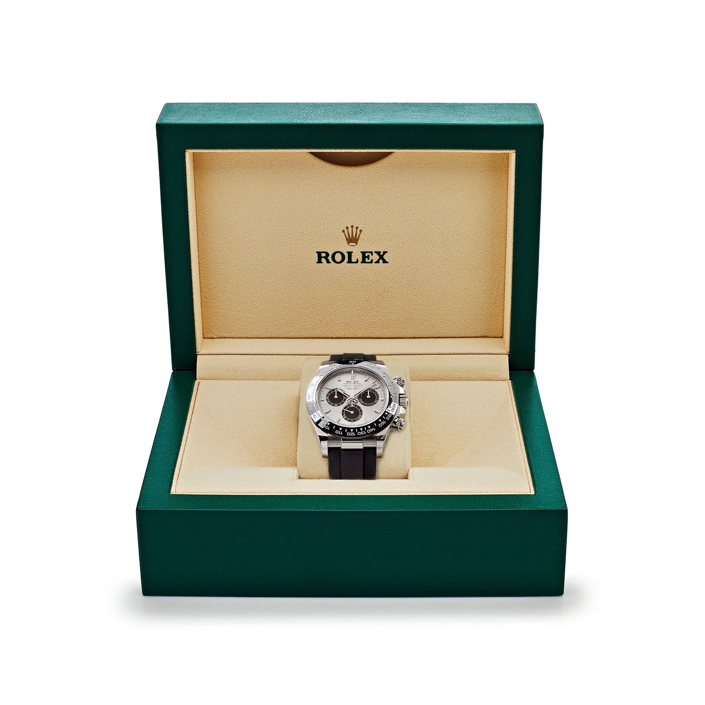 Rolex Daytona 116519LN 'Ghost' Or Blanc Acier et Cadran Noir Vif