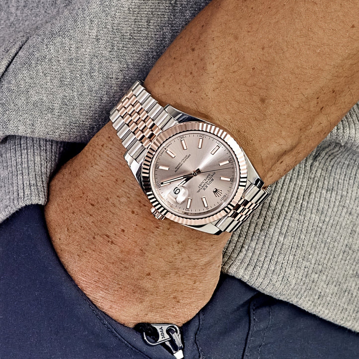 Rolex Datejust 41 126331 Or Rose Acier Cadran Sundust Jubilé (2024)