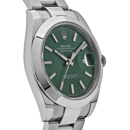 Rolex Datejust 41 126300 Acier Vert Cadran Oyster (2025)