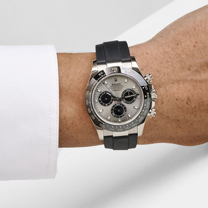 Rolex Daytona 116519LN 'Ghost' Or Blanc Acier et Cadran Noir Vif