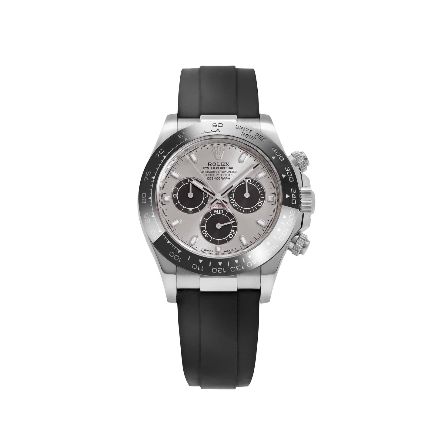 Rolex Daytona 116519LN 'Ghost' Or Blanc Acier et Cadran Noir Vif