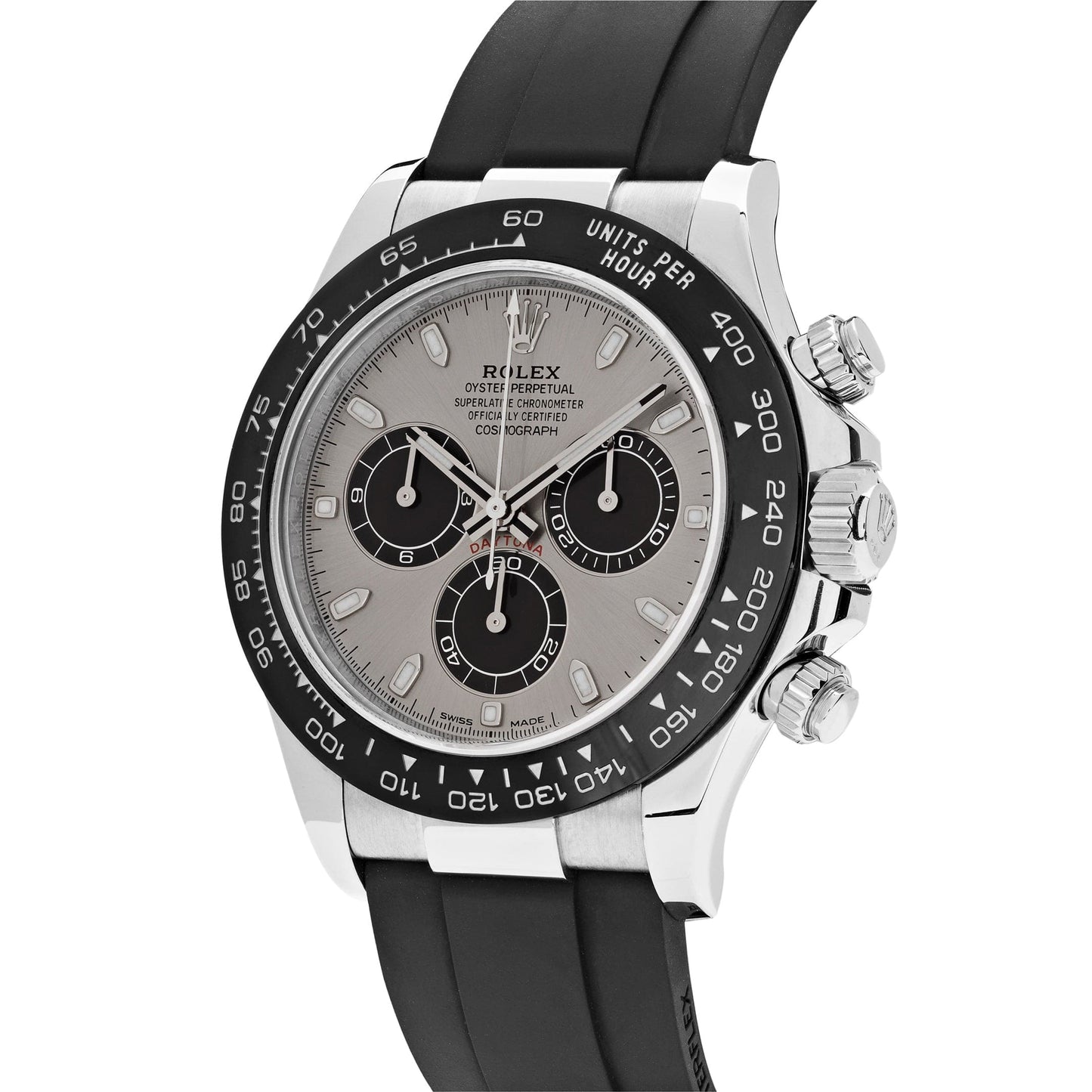 Rolex Daytona 116519LN 'Ghost' Or Blanc Acier et Cadran Noir Vif