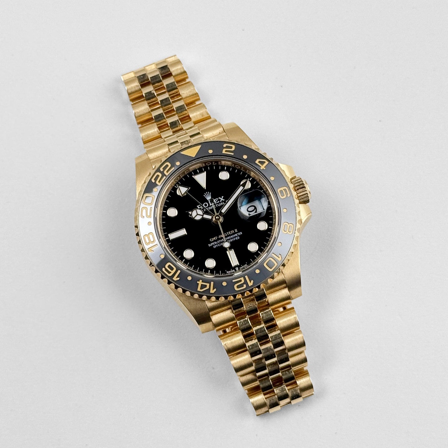Rolex GMT-Master II 3285 V3 – 126718GRNR Or Jaune Cadran Noir Jubilé (2023)